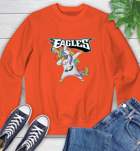 Philadelphia Eagles NFL Football Funny Unicorn Dabbing Sports Sweatshirt 4