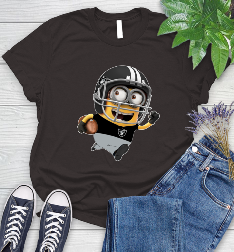 NFL Oakland Raiders Minions Disney Football Sports Women's T-Shirt 8