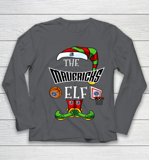 Dallas Mavericks Christmas ELF Funny NBA Youth Long Sleeve 6