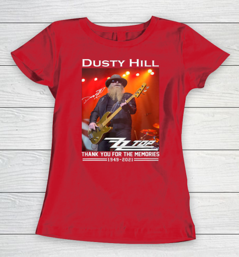 Dusty Hill Thank You For Memories Women's T-Shirt 9