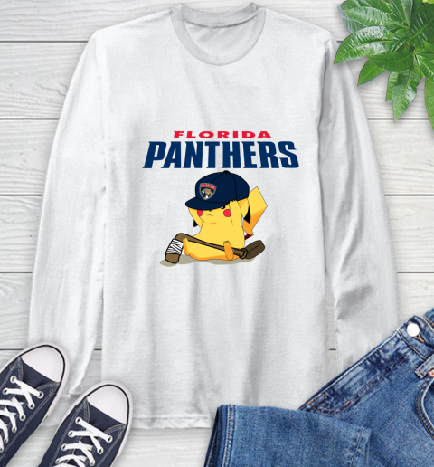 NHL Pikachu Hockey Sports Florida Panthers Long Sleeve T-Shirt