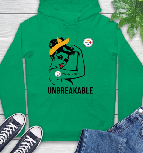 NFL Pittsburgh Steelers Girl Unbreakable Football Sports Hoodie 5