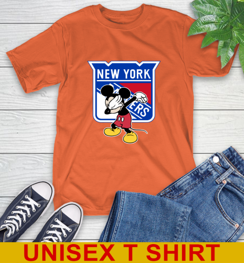 New York Rangers NHL Hockey Dabbing Mickey Disney Sports T-Shirt 5