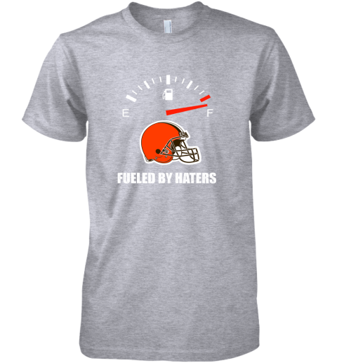 ri5p fueled by haters maximum fuel cleveland browns premium guys tee 5 front heather grey
