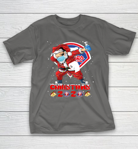Philadelphia Phillies Funny Santa Claus Dabbing Christmas 2020 MLB T-Shirt 8