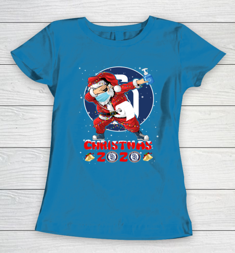 San Diego Padres Funny Santa Claus Dabbing Christmas 2020 MLB Women's T-Shirt 6