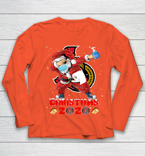 Ottawa Senators Funny Santa Claus Dabbing Christmas 2020 NHL Youth Long Sleeve 3