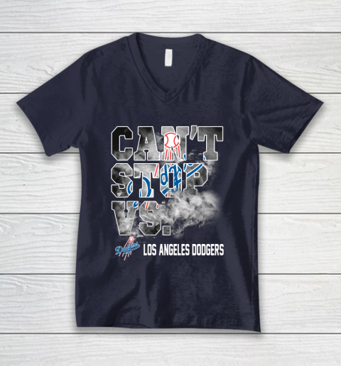 MLB Los Angeles Dodgers Baseball Can't Stop Vs Dodgers V-Neck T-Shirt 2
