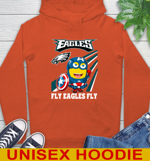 NFL Football Philadelphia Eagles Captain America Marvel Avengers Minion Shirt Hoodie 4