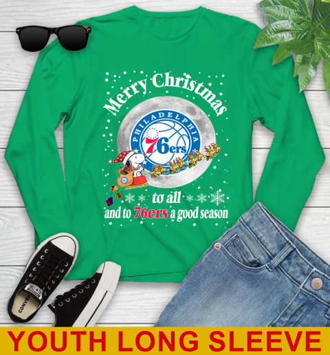 Philadelphia 76ers Merry Christmas To All And To 76ers A Good Season NBA Basketball Sports Youth Long Sleeve 7