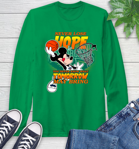 New Orleans Pelicans NBA Basketball Mickey Disney Never Lose Hope Long Sleeve T-Shirt 8