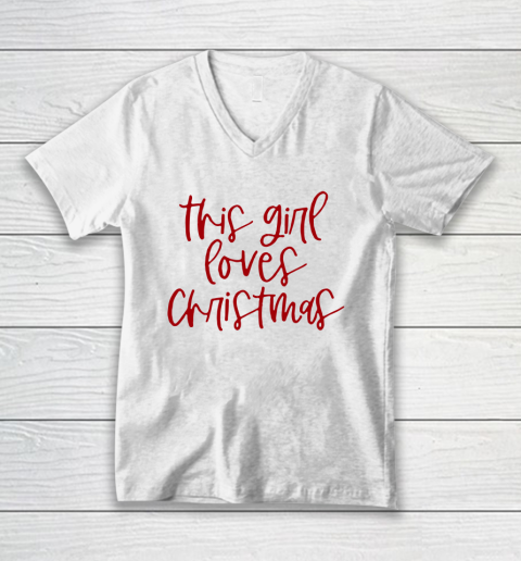 This Girl Loves Christmas V-Neck T-Shirt