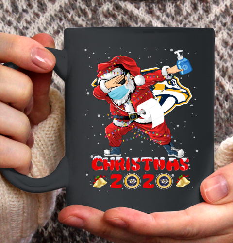 Nashville Predators Funny Santa Claus Dabbing Christmas 2020 NHL Ceramic Mug 11oz