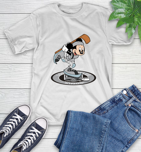 NHL Hockey Los Angeles Kings Cheerful Mickey Disney Shirt T-Shirt 2