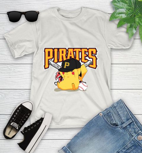 MLB Pikachu Baseball Sports Pittsburgh Pirates Youth T-Shirt 12