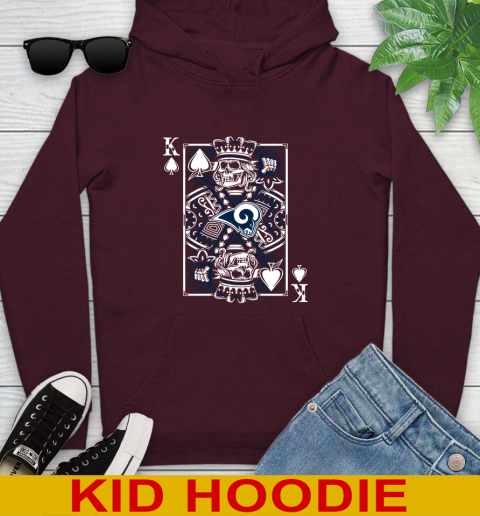 Los Angeles Rams NFL Football The King Of Spades Death Cards Shirt Youth Hoodie 7
