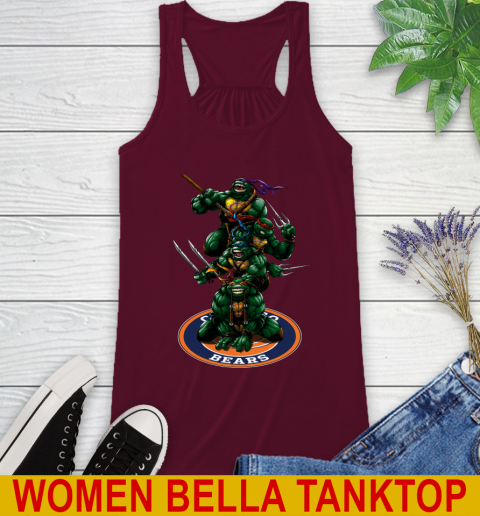 NFL Football Chicago Bears Teenage Mutant Ninja Turtles Shirt Racerback Tank 4 NFL Football Chicago Bears Teenage Mutant Ninja Turtles Shirt Racerback Tank - Image 4