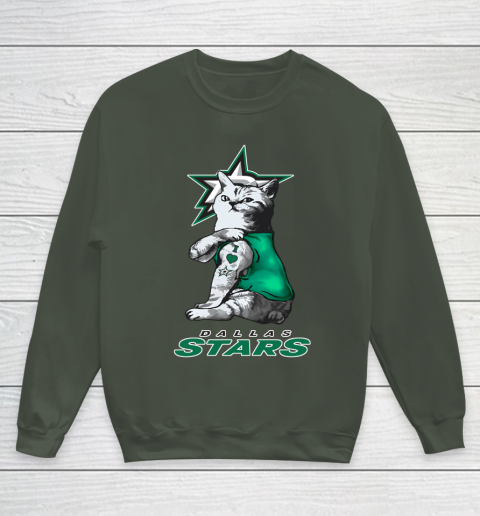 NHL My Cat Loves Dallas Stars Hockey Youth Sweatshirt 8