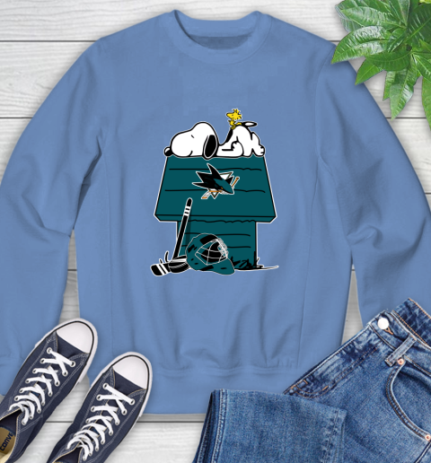 San Jose Sharks NHL Hockey Snoopy Woodstock The Peanuts Movie Sweatshirt 11