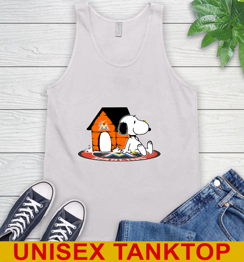MLB Baseball Miami Marlins Snoopy The Peanuts Movie Shirt Tank Top