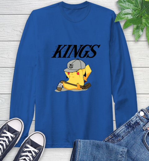 NHL Pikachu Hockey Sports Los Angeles Kings Long Sleeve T-Shirt 9