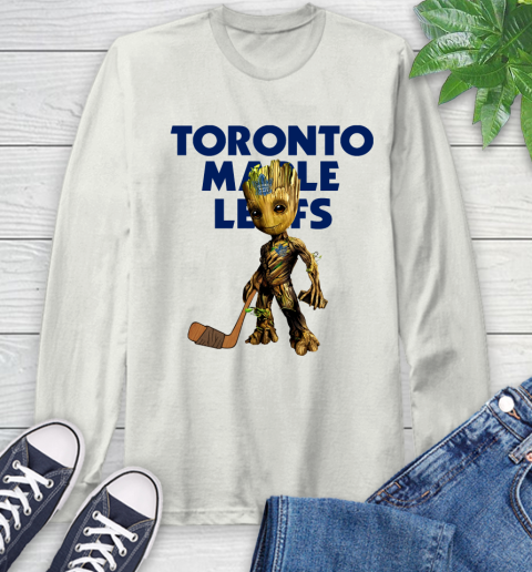 Toronto Maple Leafs NHL Hockey Groot Marvel Guardians Of The Galaxy Long Sleeve T-Shirt 12