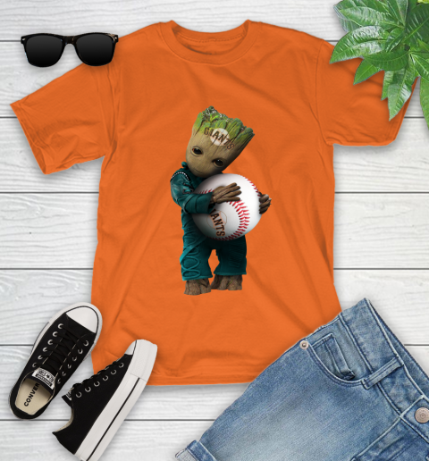 MLB Groot Guardians Of The Galaxy Baseball Sports San Francisco Giants Youth T-Shirt 8 MLB Groot Guardians Of The Galaxy Baseball Sports San Francisco Giants Youth T-Shirt - Image 8