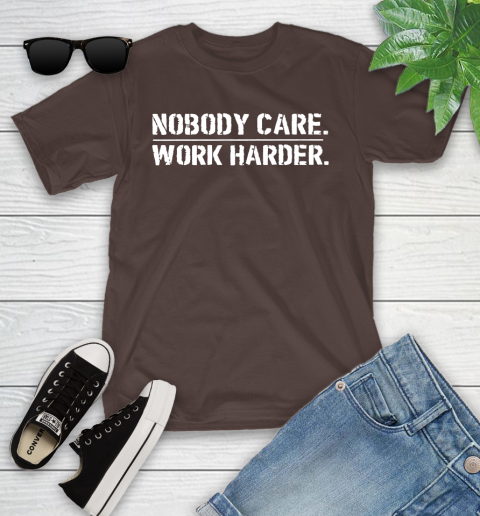 Lamar Jackson Nobody Cares Work Harder Youth T-Shirt 7