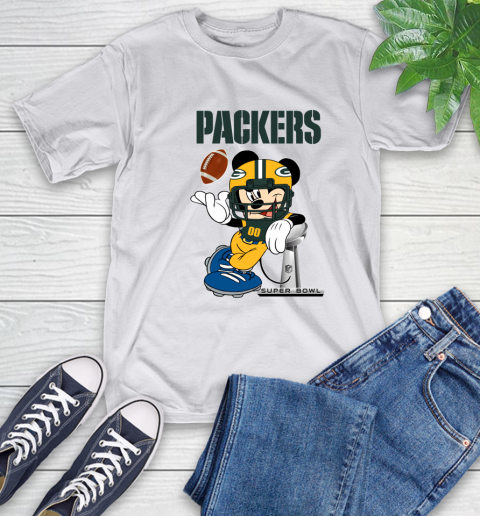 NFL Green Bay Packers Mickey Mouse Disney Super Bowl Football T Shirt T-Shirt 12