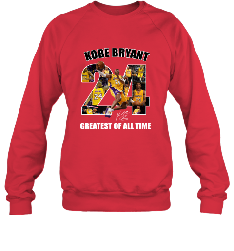 Kobe Bryant Greatest Of All Time Number 24 Signature Sweatshirt