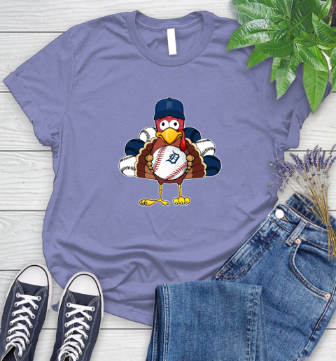 Detroit Tigers Turkey thanksgiving Women's T-Shirt 11