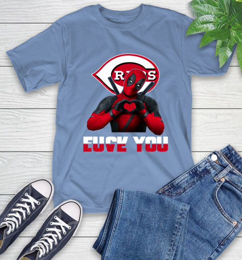 MLB Cincinnati Reds Deadpool Love You Fuck You Baseball Sports T-Shirt 12
