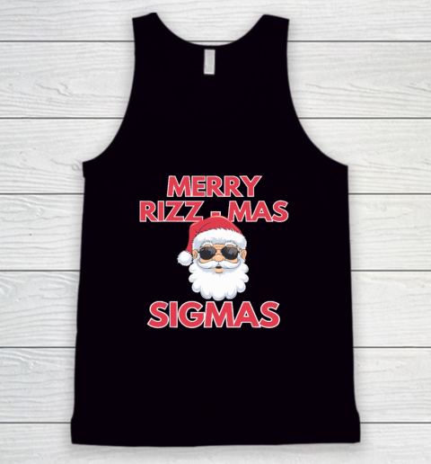Merry Rizz Mas Sigmas Gen Alpha Middle School Christmas Tank Top