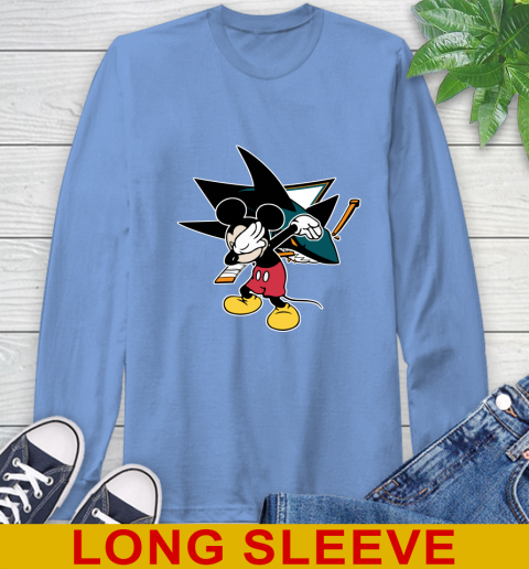 San Jose Sharks NHL Hockey Dabbing Mickey Disney Sports Long Sleeve T-Shirt 11