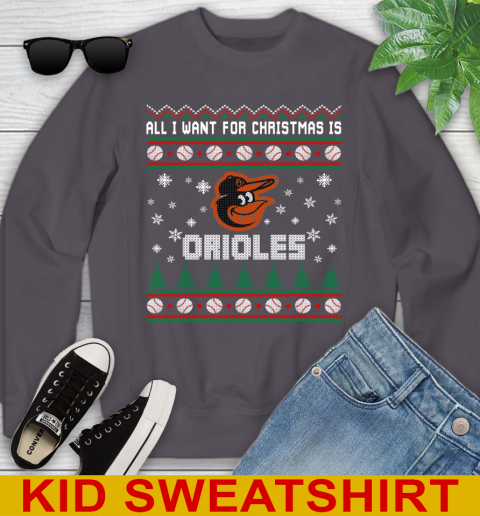 MLB All I Want For Christmas Is Baltimore Orioles Baseball Sports 113