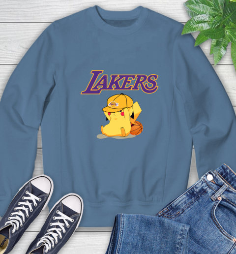 NBA Pikachu Basketball Sports Los Angeles Lakers Sweatshirt 7