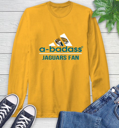 Jacksonville Jaguars NFL Football A Badass Adidas Adoring Fan Sports Long Sleeve T-Shirt 2