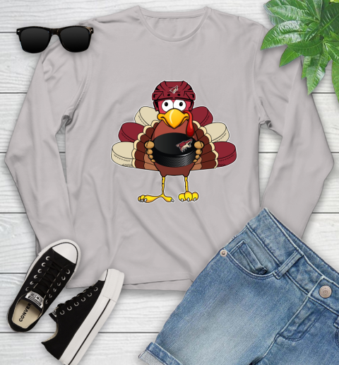 Arizona Coyotes Turkey Thanksgiving Day Youth Long Sleeve 13 Arizona Coyotes Turkey Thanksgiving Day Youth Long Sleeve - Image 13