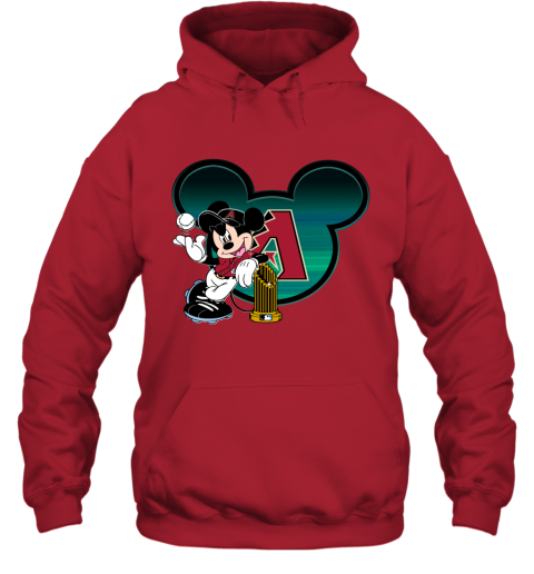 MLB Arizona Diamondbacks The Commissioner's Trophy Mickey Mouse Disney Baseball T Shirt BA6DoOzEzyA hoodie 23 95 151514 front red