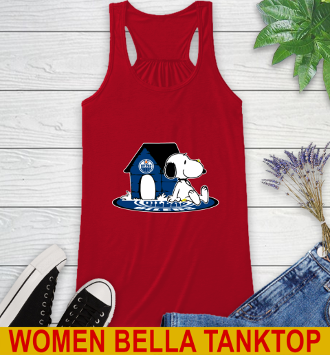 NHL Hockey Edmonton Oilers Snoopy The Peanuts Movie Shirt Racerback Tank 6