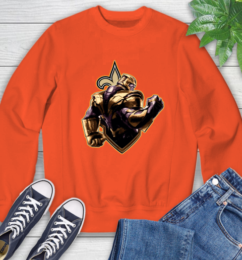 NFL Thanos Avengers Endgame Football Sports New Orleans Saints Sweatshirt 4