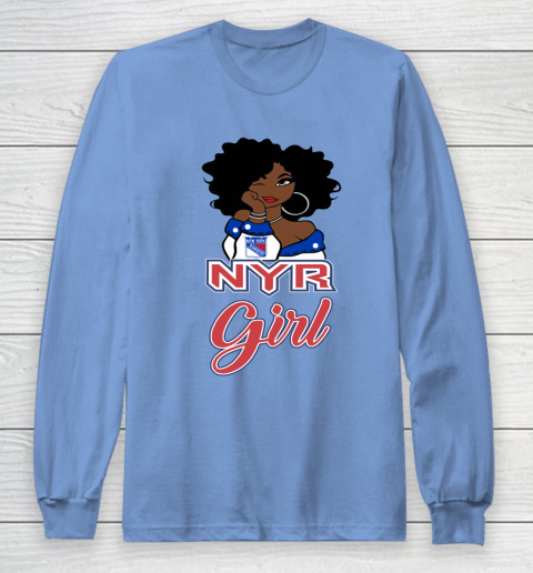 New York Rangers Girl NHL Long Sleeve T-Shirt 11