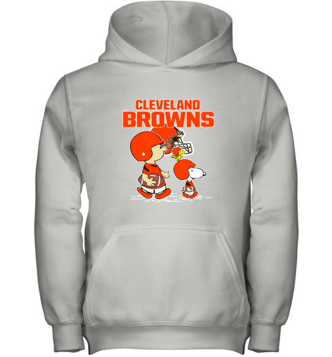 Cleveland Browns Let's Play Football Together Snoopy NFL Youth Hoodie
