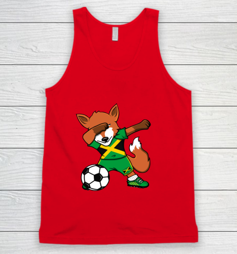Dabbing Fox Jamaica Soccer Fans Jersey Jamaican Football Fan Tank Top 6
