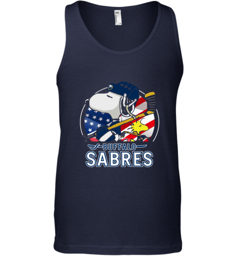0tt8 buffalo sabres ice hockey snoopy and woodstock nhl unisex tank 17 front navy