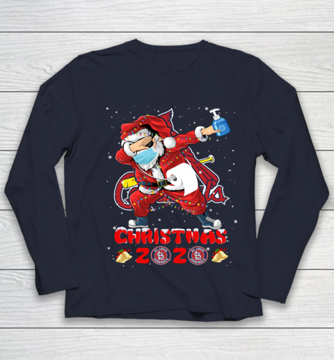 St.Louis Cardinals Funny Santa Claus Dabbing Christmas 2020 MLB Youth Long Sleeve 2