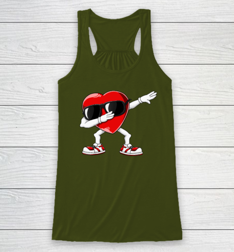 Dabbing Heart Funny Gifts Mens Kids Boys Valentines Day Racerback Tank 2