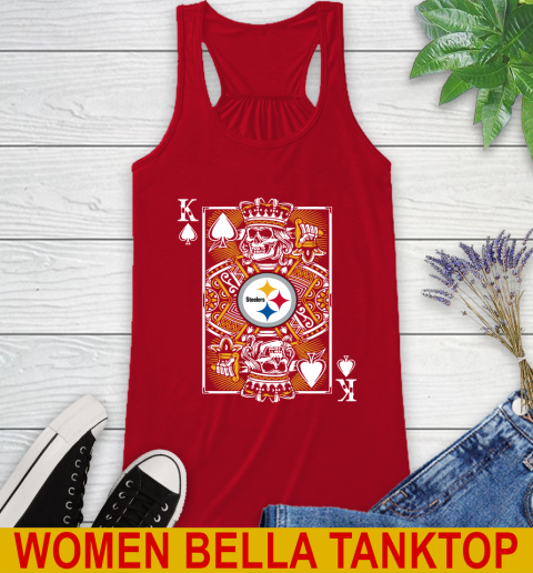 Pittsburgh Steelers NFL Football The King Of Spades Death Cards Shirt Racerback Tank 4