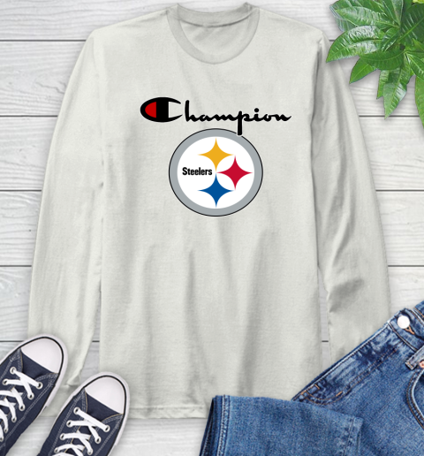 NFL Football Pittsburgh Steelers Champion Shirt Long Sleeve T-Shirt 11
