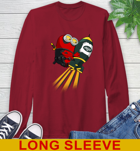 NFL Football New York Jets Deadpool Minion Marvel Shirt Long Sleeve T-Shirt 9